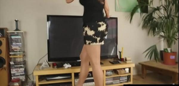  mini skirt and high heels